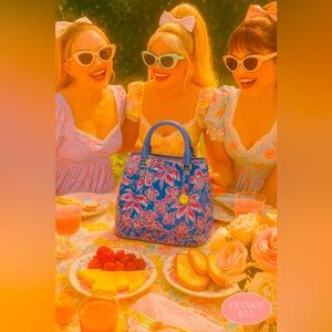 Brahmin Giora Tote NWT | Vista Blue Torrone Floral Palm Leather Bag + Dust Bag